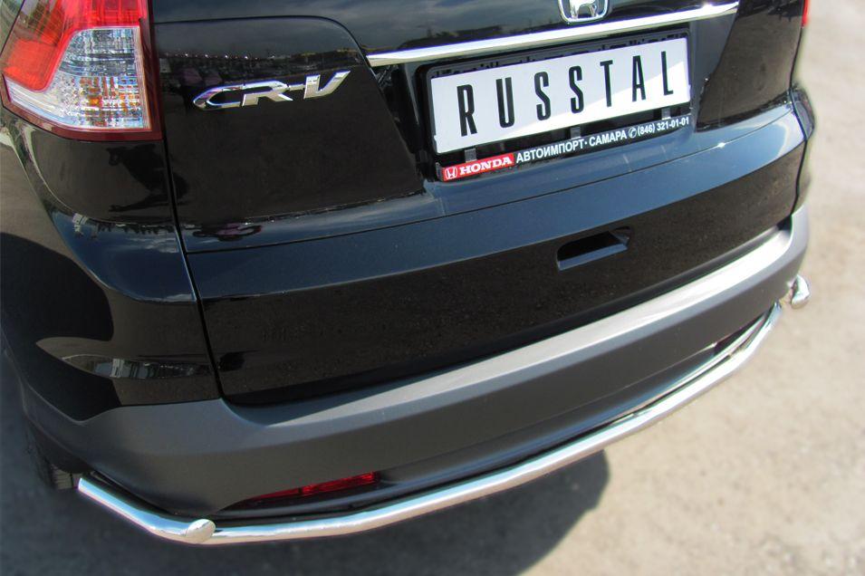 Защита заднего бампера d42/42 уголки для Honda CR-V 2013, Slitkoff HVZ-001344