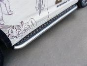 Пороги с площадкой 60,3 мм для автомобиля Toyota Highlander 2017-, TCC Тюнинг TOYHIGHL17-06