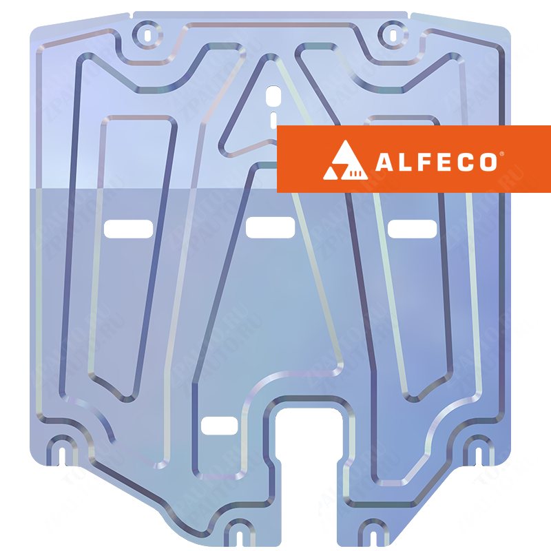 Защита  картера и КПП (2 мм) Kia Sportage IV 2016-2022 V-all , ALFeco, алюминий 4мм, арт. ALF1047al-1