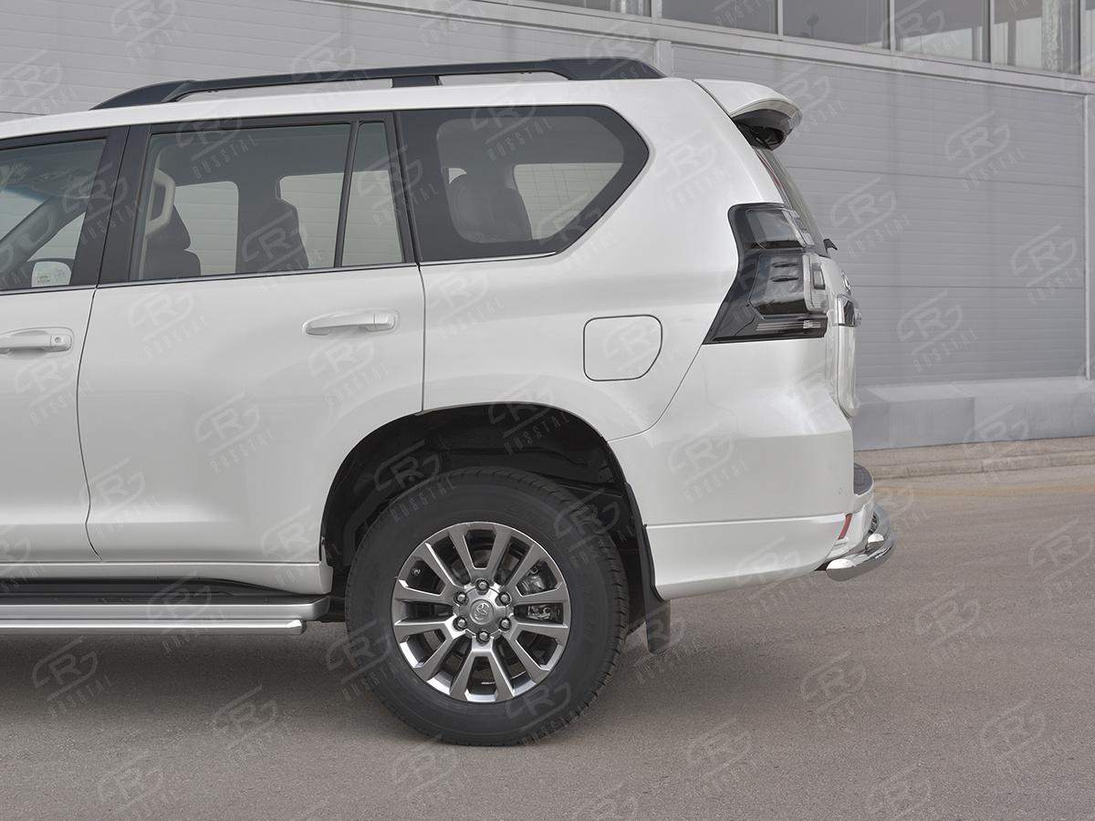 Защита заднего бампера d57 дуга d42 дуга для автомобиля Toyota Land Cruiser Prado 150 Style 2019, Slitkoff LCPZ-003304