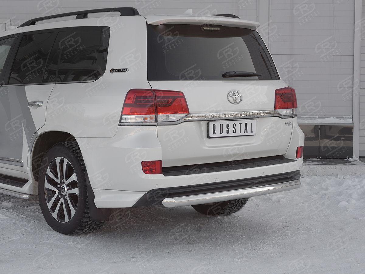Защита заднего бампера d76 на Toyota Land Cruiser 200 2017 Excalibur, Slitkoff TLCZ-002907