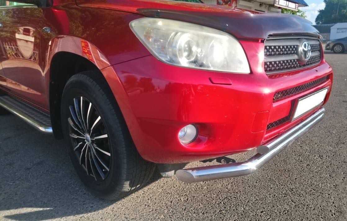 Защита переднего бампера  двойная для автомобиля TOYOTA RAV4 2006 – 2009, Россия TRAV.06.03