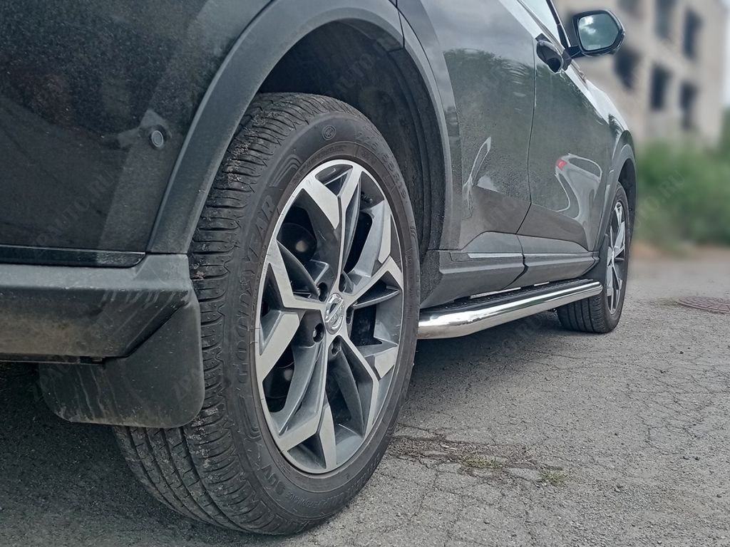 Пороги с листом d-60 для автомобиля HAVAL F7x  2022 - по наст.вр арт. HVF7X_2, 
Технотек