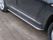 Пороги с площадкой 42,4 мм для автомобиля Toyota Highlander 2010-2013, TCC Тюнинг TOYHIGHL10-02