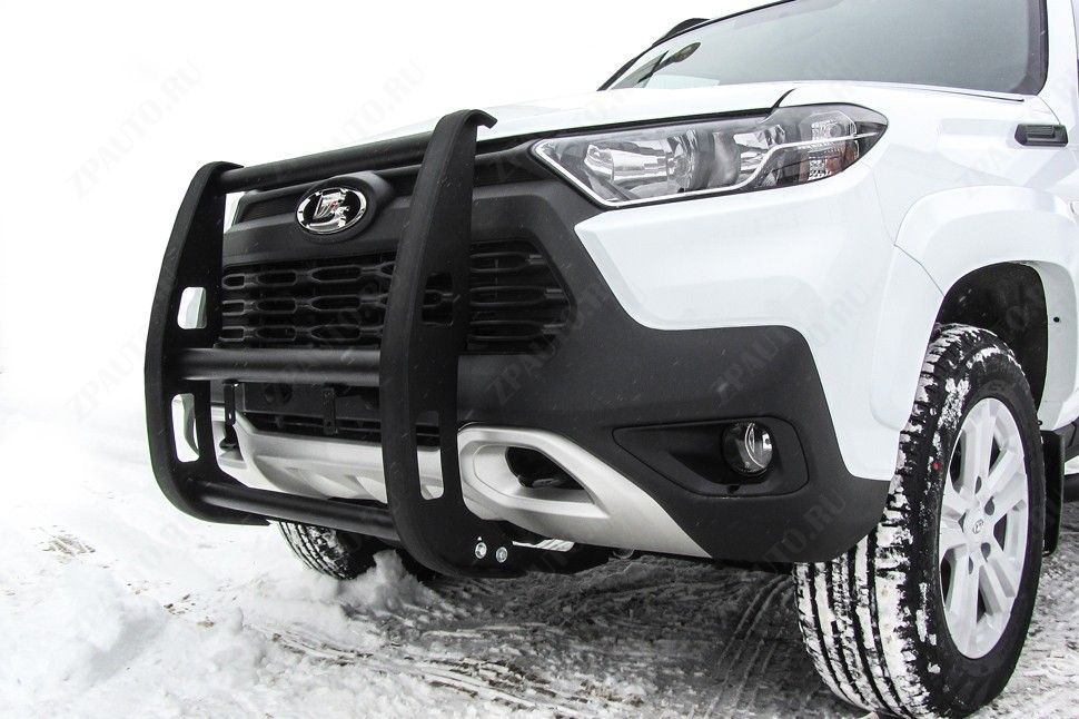 Кронштейн для противотуманных фар черный Brutal Lada Niva Travel (2020-2023) , Slitkoff, арт. NivTR016B