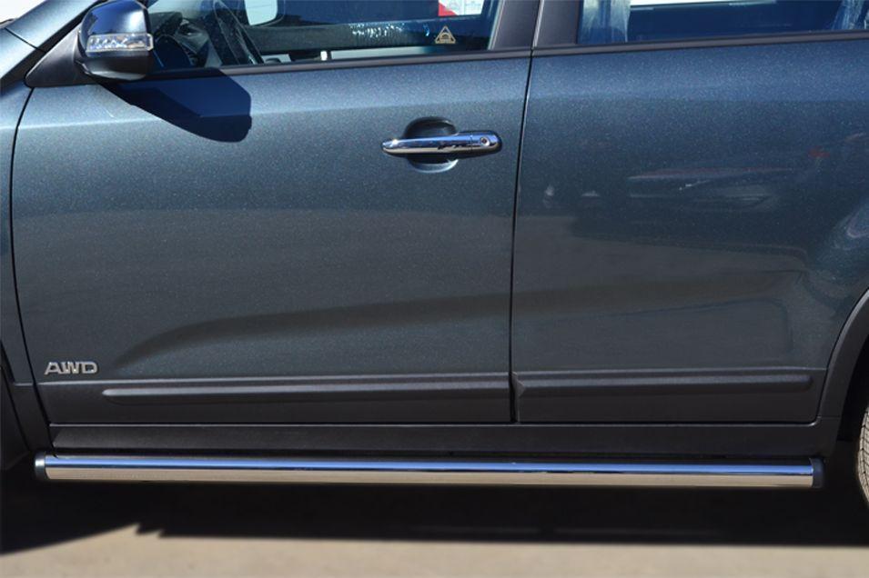 Пороги труба d57 вариант 2 для KIA Sorento 2013, Slitkoff KIT-0012682
