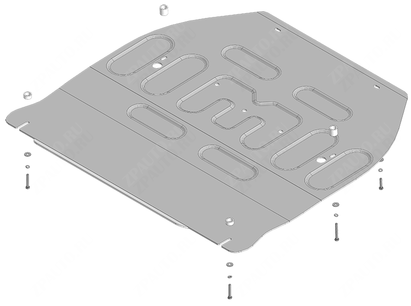 Защита алюминиевая Мотодор (Двигатель, Электроусилитель руля, Передний электромотор), 4 мм,  Voyah Dream  2021- арт. 348606
