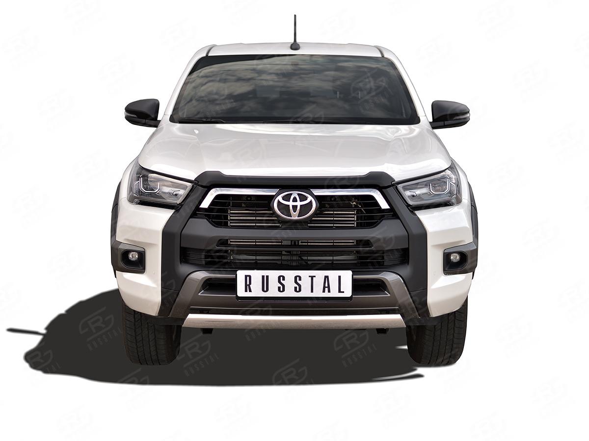 TOYOTA HILUX BLACK ONYX 2020- Защита переднего бампера d75х42 дуга THBOZ-003506