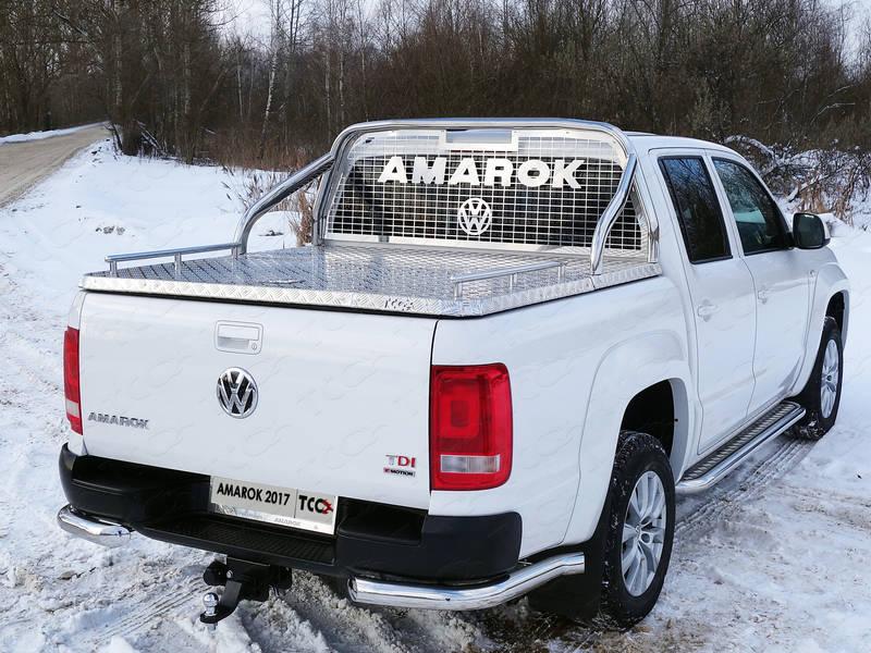 Защита кузова и заднего стекла 75х42 мм (на крышку) для автомобиля Volkswagen Amarok 2016-, TCC Тюнинг VWAMAR17-18