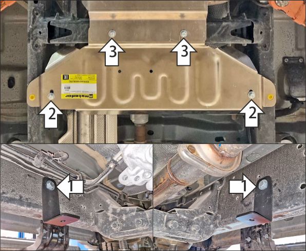 Защита алюминиевая Мотодор (Раздаточная коробка), 5 мм,  Dodge Ram 1500  2024- арт. 32918