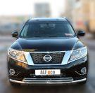 Защита передняя двойная D 60,3/42,4 для Nissan Pathfinder(Ниссан Патфайндер), ALFeco арт. NISPATF-14.04