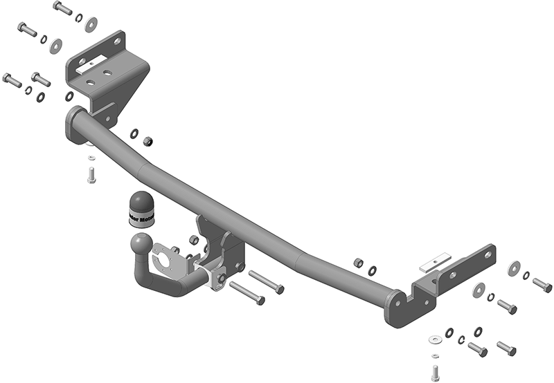Фаркоп для KIA Rio , тип шара A, Motodor арт. 90910-A