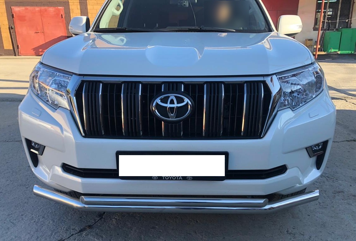 Защита переднего бампера двойная для автомобиля Toyota Land Cruiser Prado арт. ТLСP150.17.03-1