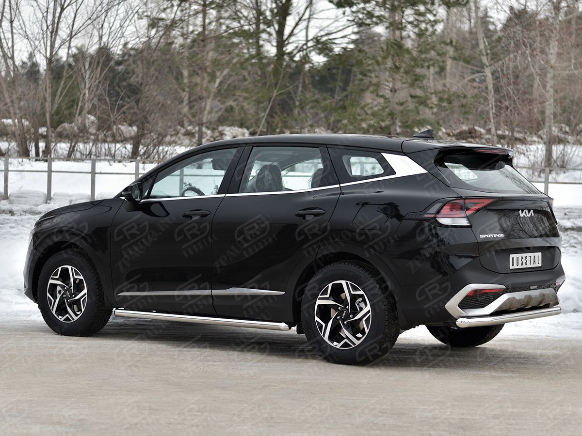 KIA SPORTAGE 2021- Защита заднего бампера d57 секции (NOT STYLE AND X-LINE) KSZ-004034