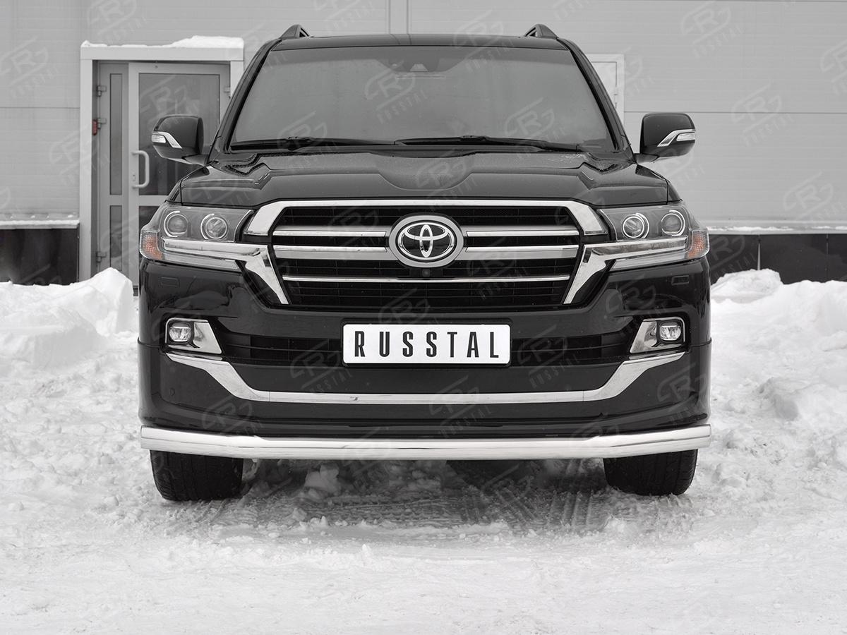 Защита переднего бампера d76 секции TLCZ-003115 для автомобиля TOYOTA LAND CRUISER 200 2018 EXECUTIVE LOUNGE, Slitkoff