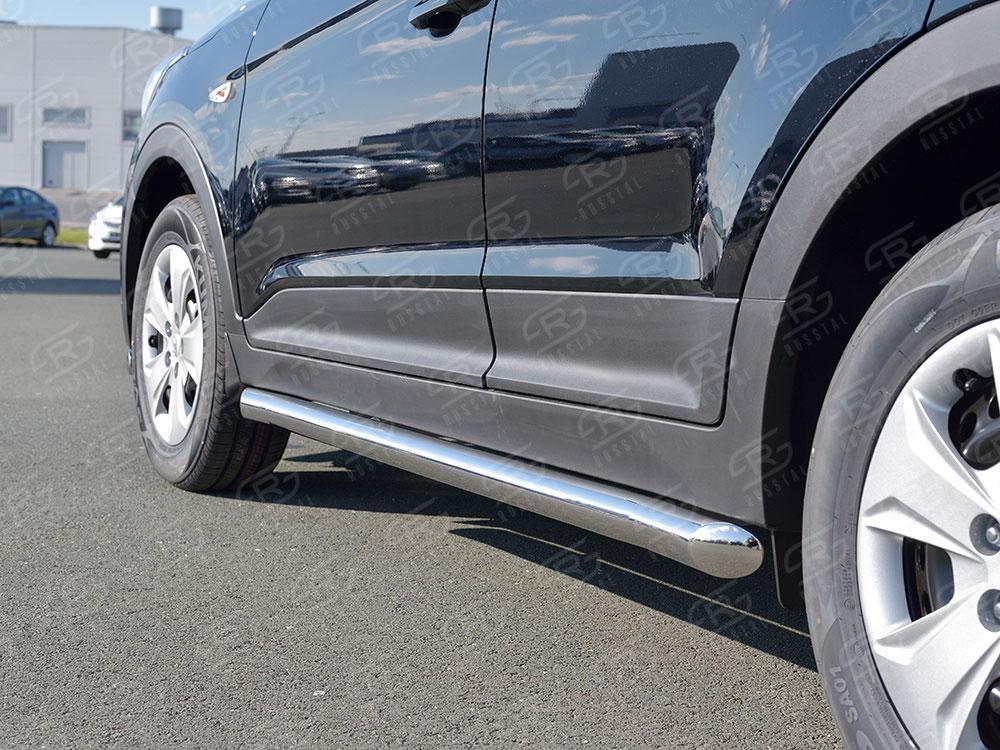 Пороги труба d57 вариант 1 для Hyundai Creta 2016, Slitkoff HCRT-0024221