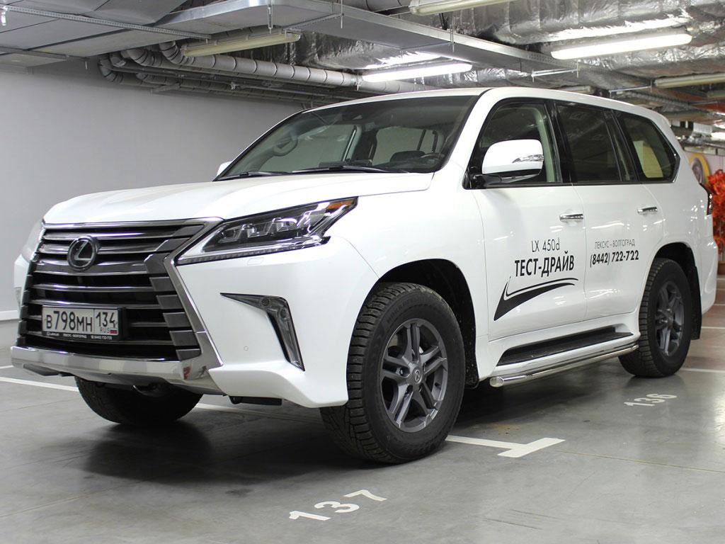 Пороги (обвод штатного порога) d53  на Lexus LX 570 2015 (Лексус LX 570 2015), Технотек LX15_2