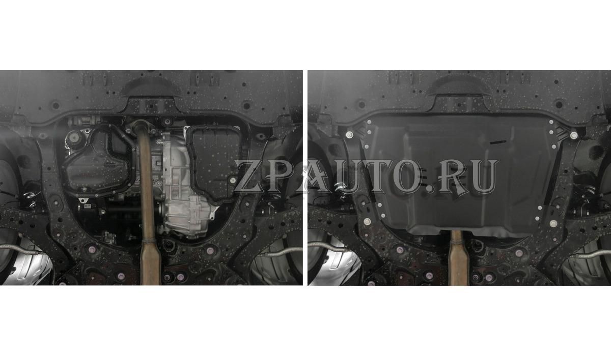 Защита картера и КПП AutoMax для Lexus ES VI 2012-2018, сталь 1.4 мм, с крепежом, AM.9519.1