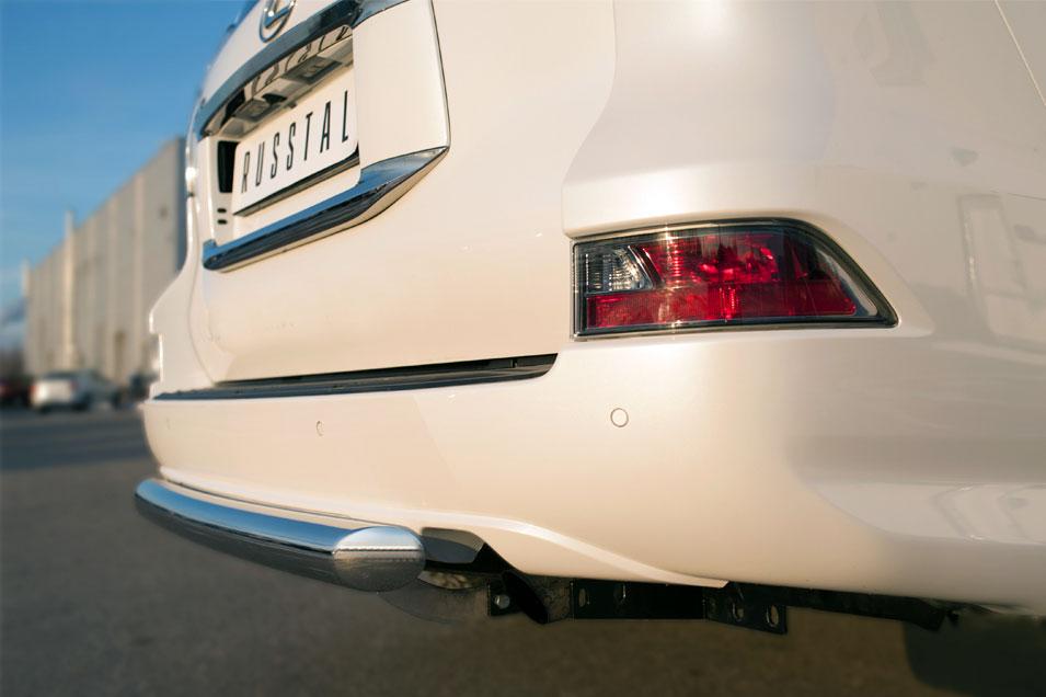 Защита заднего бампера d76 для Lexus GX 460 2014, Руссталь LGXZ-001847