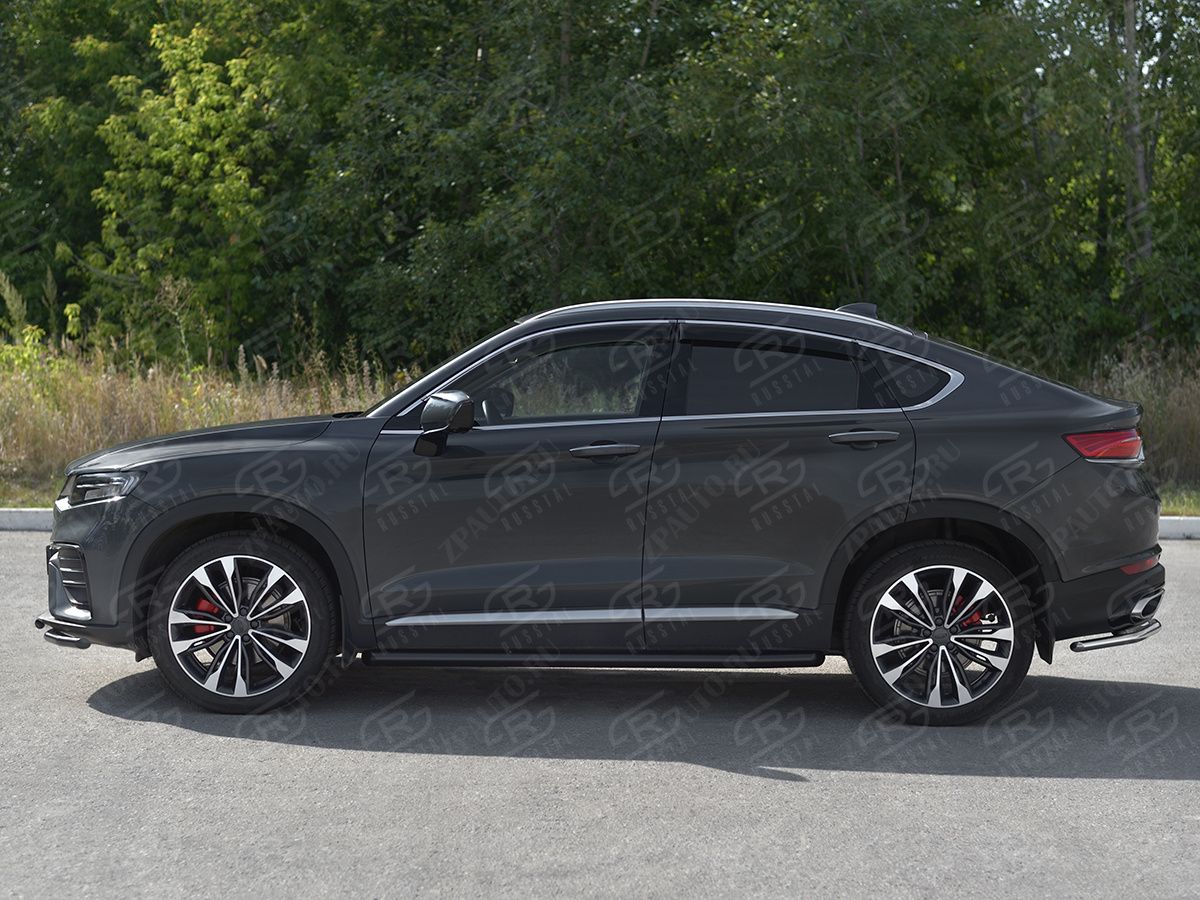 GEELY TUGELLA 2020- Пороги труба d57 (вариант 1) black GTGT-0039451CH