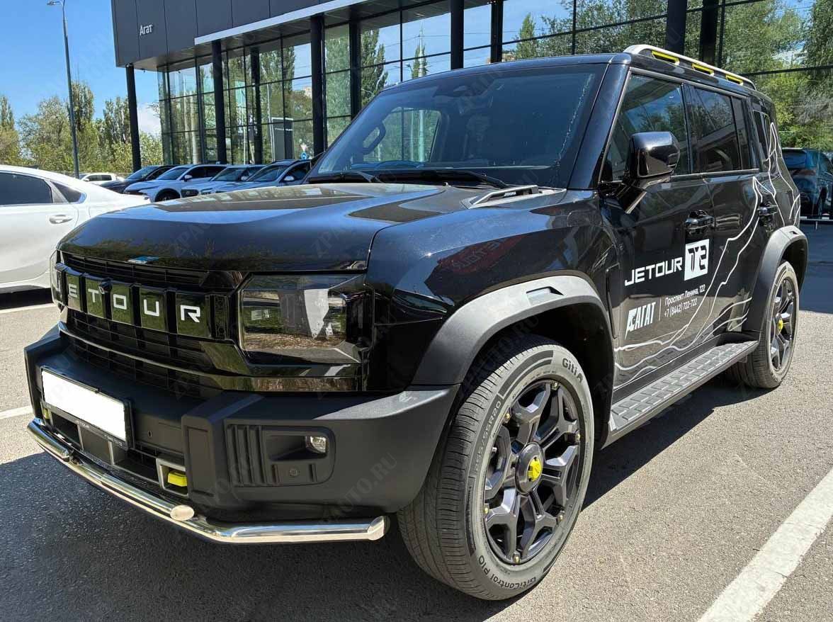 Защита переднего бампера двойная для автомобиля JETOUR T2 2024 арт. JET.T2.24.03