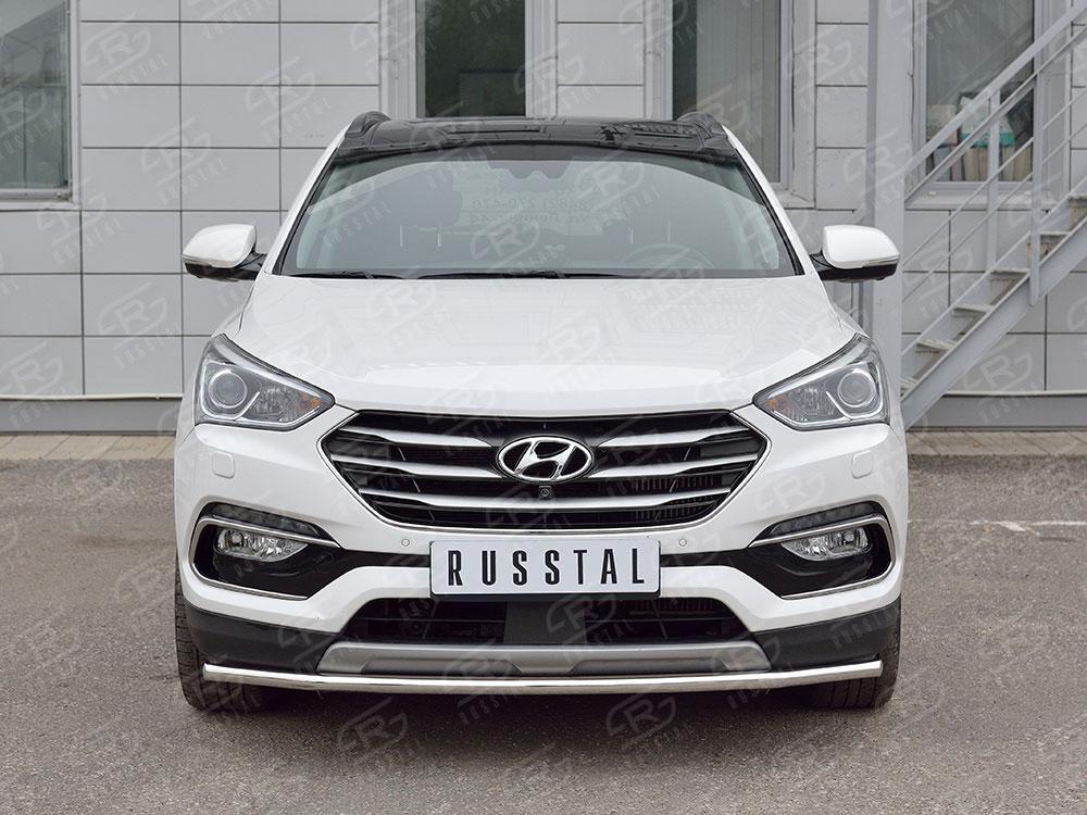Защита переднего бампера d42 для Hyundai Santa Fe 2015, Slitkoff HSFPZ-002440