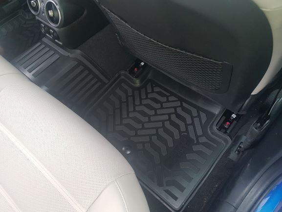 Ковры модельные (высокий борт) для Kia Stinger 4WD (2017-) (3D с подпятником) , Элерон, арт. 60854