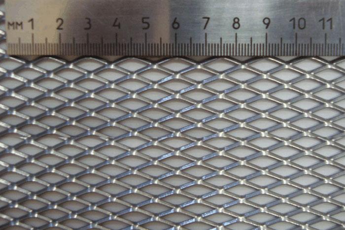Защитная сетка для радиатора алюминий (ромб) ячейка 10 широкая (1000*400мм)