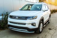 Защита переднего бампера d57 Changan CS35Plus (2018-2023) Black Edition, Slitkoff, арт. CHANCS35P-001BE