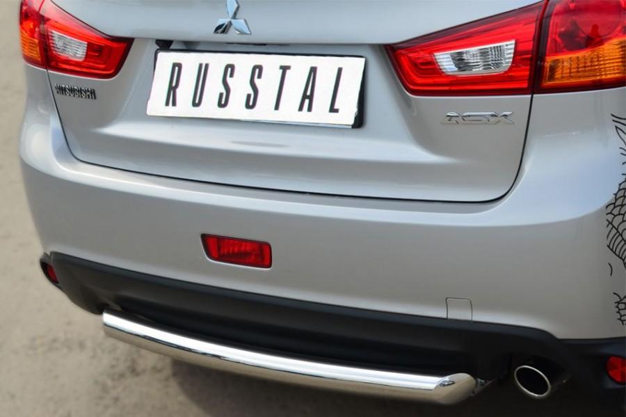 Защита заднего бампера d57 овал для Mitsubishi ASX 2013, Slitkoff MASZ-001327