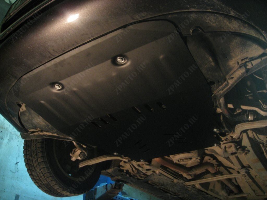 Защита  картера и КПП для Audi A4 B7 2004-2009  V-1,8; 2,0TDi МТ; 1.9TDI , ALFeco, сталь 2мм, арт. ALF3034st