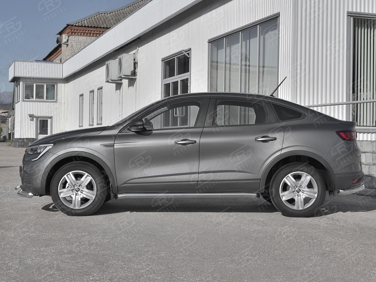 Пороги труба d57 (вариант 2) для автомобиля Renault Arkana арт. RART-0033192, Slitkoff