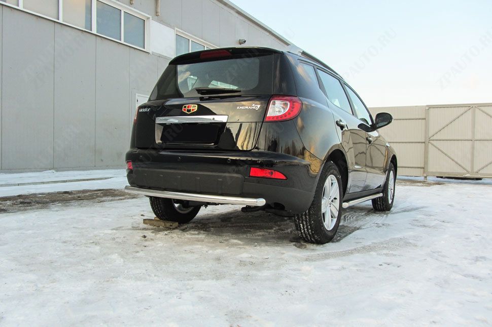 Защита заднего бампера d57 радиусная Geely Emgrand X7 (2016-2019) , Slitkoff, арт. GAFX716014