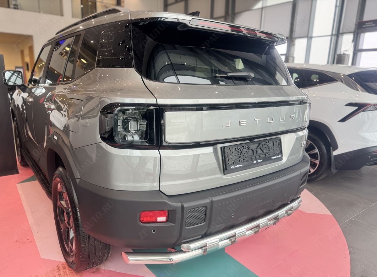 Защита заднего бампера двойная с перемычками для автомобиля JETOUR T1 2025 арт. JET.T1.25.25