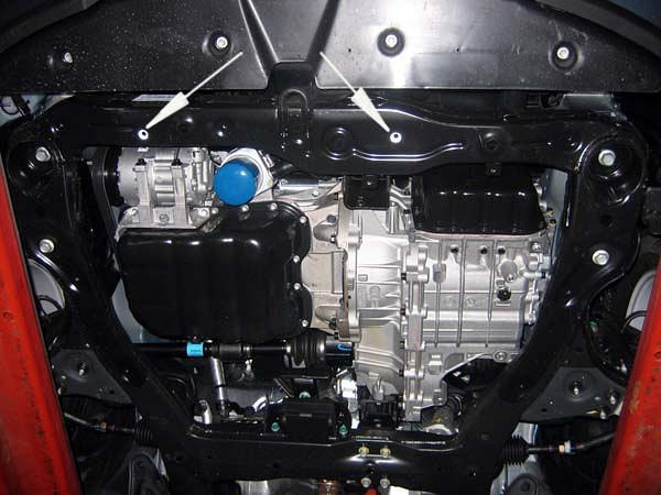 Защита картера и КПП для HYUNDAI Sonata NF  2005 - 2010, V-2,0; 2,4, Sheriff, сталь 2,0 мм, арт. 10.0834