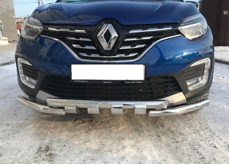 Защита переднего бампера  G для автомобиля  Renault Kaptur 2021 арт. RK.21.05