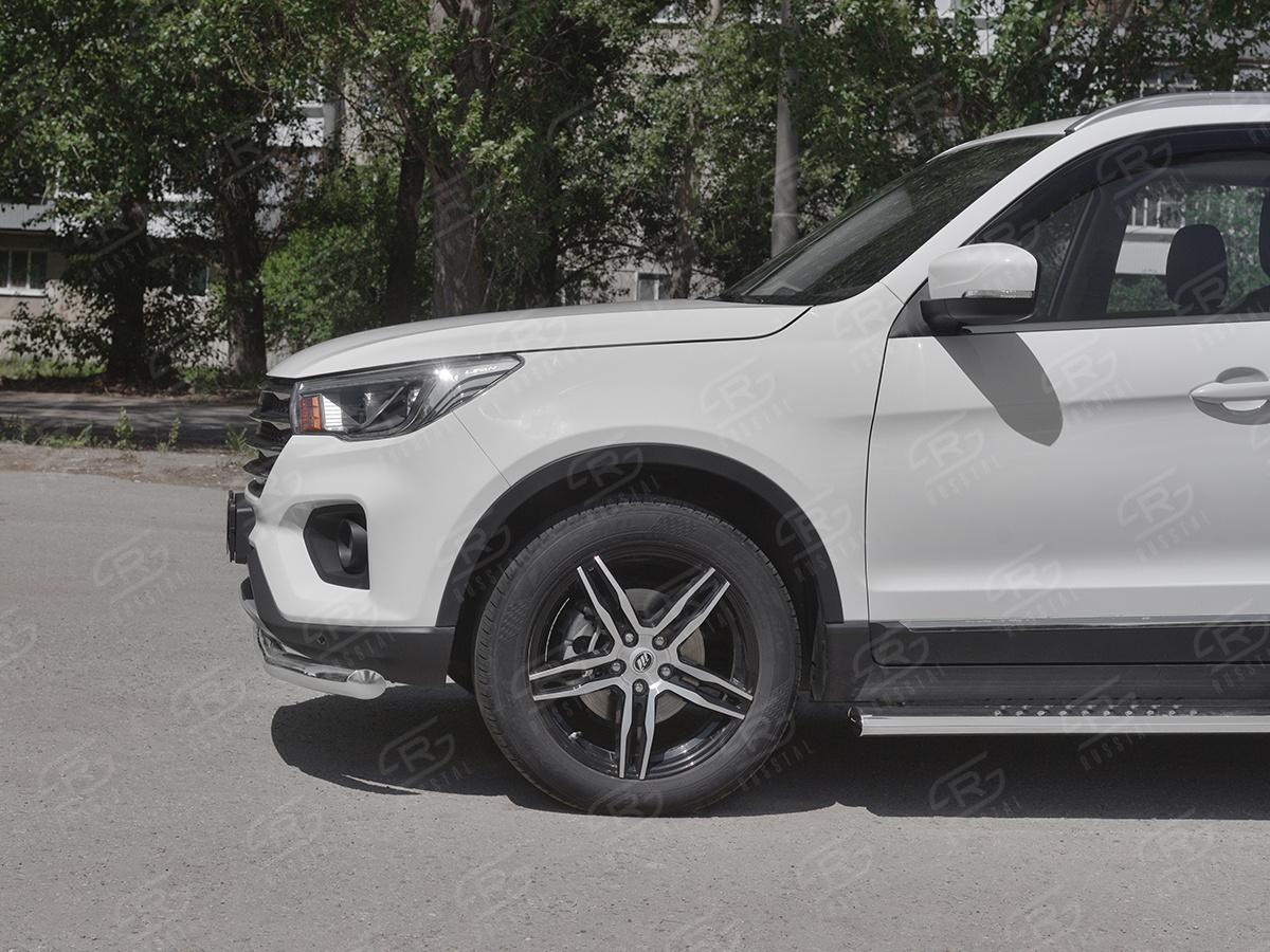 Защита переднего бампера d57 секции для автомобиля Lifan X70 2018, Slitkoff LF7Z-003282