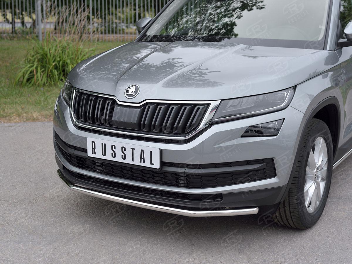 Защита переднего бампера d42 на Skoda Kodiaq, Slitkoff SKKZ-002766