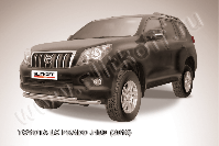 Защита переднего бампера d76+d57 двойная Toyota Land Cruiser Prado J150 (2009-2013) Black Edition, Slitkoff, арт. TOP007BE