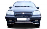 Защита переднего бампера «волна» для автомобиля CHEVROLET Niva 2002-2009. CVNV.02.73, Россия