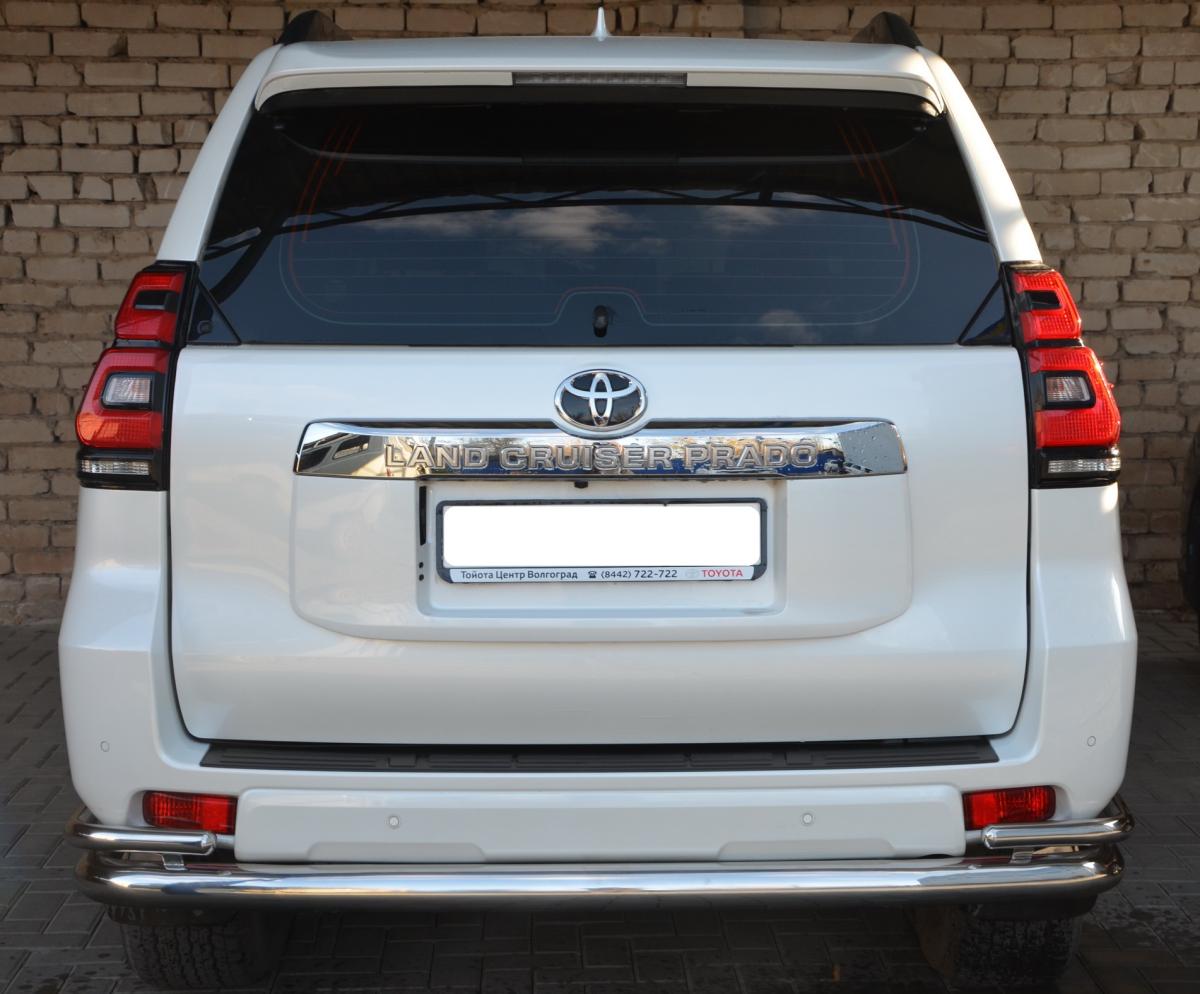 Защита заднего бампера угловая большая для автомобиля TOYOTA Land Cruiser Prado 150  2013 арт. TLCP150.14.21-2