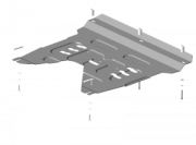 Защита стальная Мотодор (Двигатель, Коробка переключения передач), 2 мм, Сталь для KIA Sorento Prime 2018-2020 арт. 71008