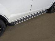 Пороги алюминиевые "Slim Line Silver" 1720 мм для автомобиля Lifan X60 2017-, TCC Тюнинг LIFX6017-22S