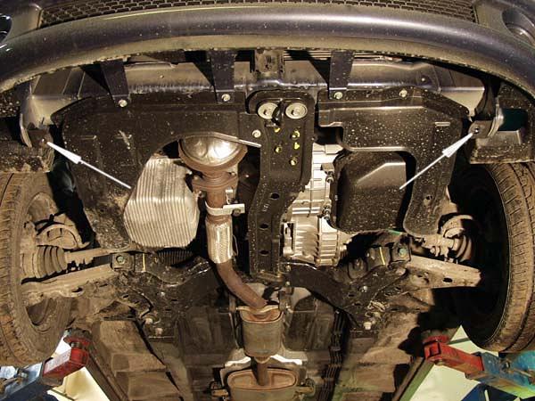 Защита картера и КПП для HYUNDAI Matrix  2006 - 2010, V-1.6 ; 1.8, Sheriff, сталь 2,0 мм, арт. 10.0881