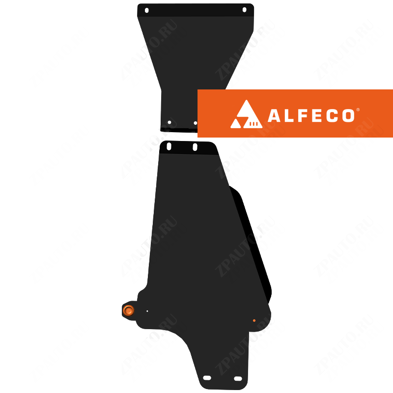 Защита  КПП и РК (2 части) (установка невозможна без ALF03072st или ALF0317st) Chevrolet Niva 2002-2020 V-1,7 , ALFeco, сталь 2мм, арт. ALF0308st