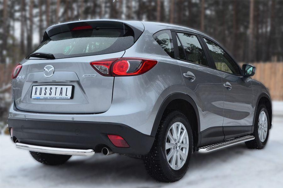 Защита заднего бампера d57 для Mazda CX-5 2011, Slitkoff M5Z-001140