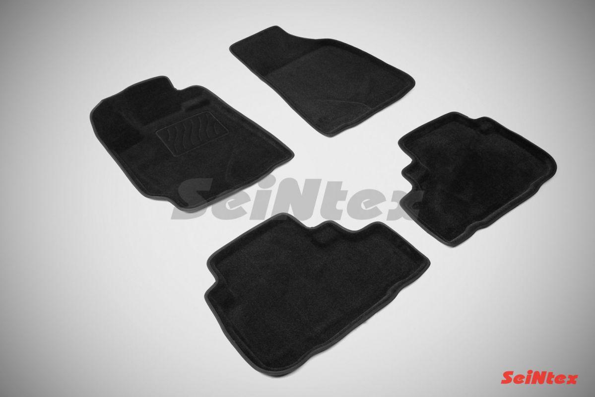 Ковры салонные 3D черные для Toyota Highlander 2007-2014, Seintex 83716