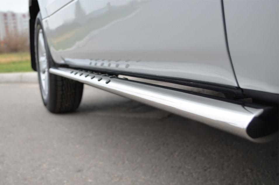 Защита порогов d75x42 с проступью для Suzuki Grand Vitara 3d 2012, Slitkoff SV3O-001109