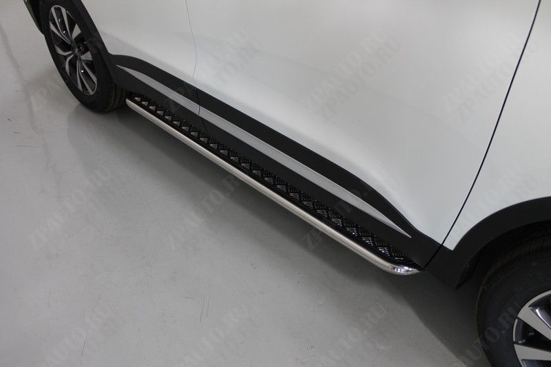 Пороги с площадкой 42,4 мм Chery Tiggo 7 PRO MAX 4WD 2025 арт. CHERTIG7PM25-09