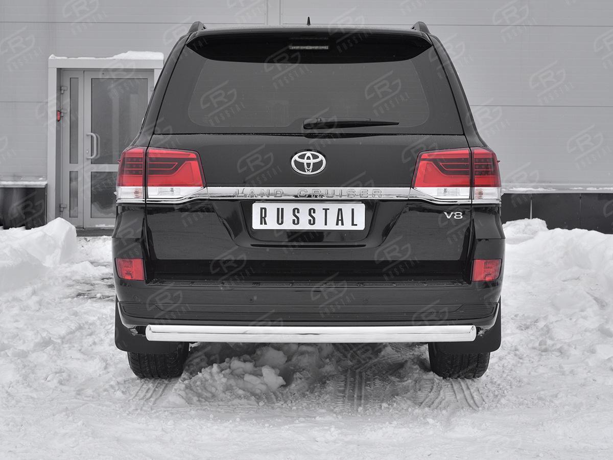 Защита заднего бампера d75х42 дуга TLCZ-003122 для автомобиля TOYOTA LAND CRUISER 200 2018 EXECUTIVE LOUNGE, Slitkoff